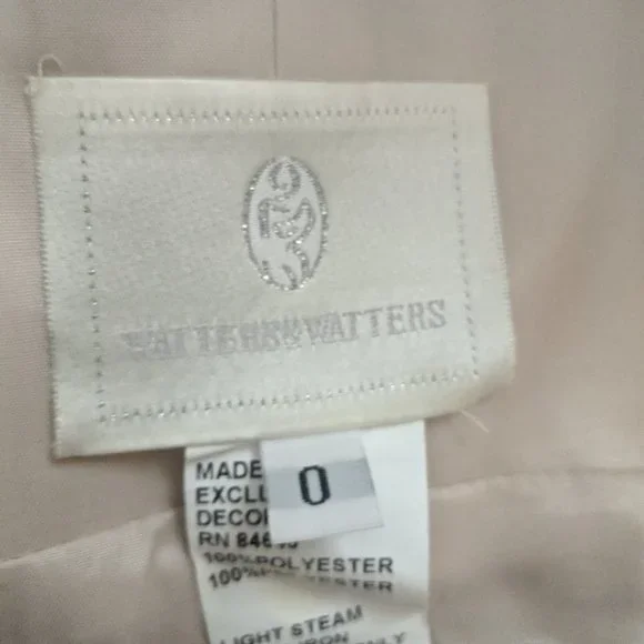 Breathtaking Blush Pink Ivory Watters & Watters Ball Gown Size 0 - Picture 4 of 4